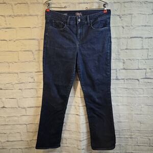 NYDJ Marilyn Straight Jeans Womens 12 Short Lift Tuck Tech Stretch